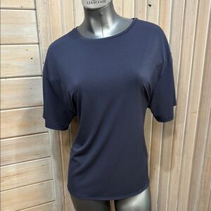 Ava & Viv Blue Tie Back Short Sleeve Tee